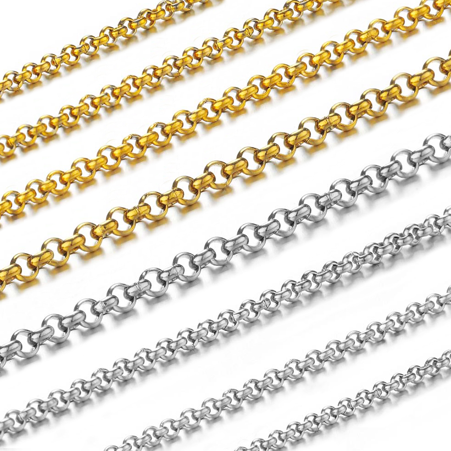Body Jewelry Sale - 1メートル2-4mmステンレス鋼O型小円チェーン、DIYボディチェーン、ブレスレット、ネックレス、ジュエリー製作アクセサリー用