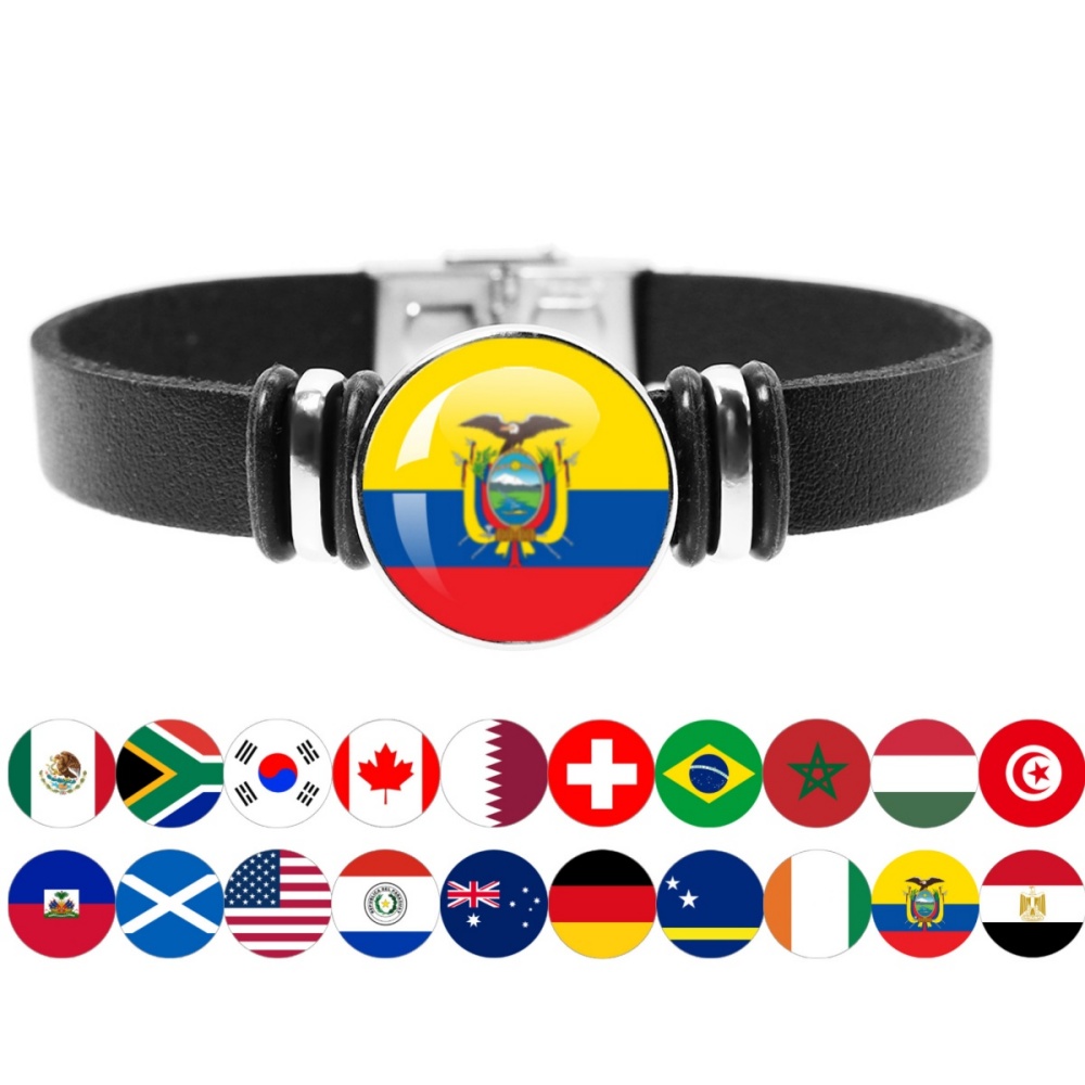 Body Jewelry Australia - 国旗ブレスレット スイス メキシコ ブラジル ハイチ オーストラリア