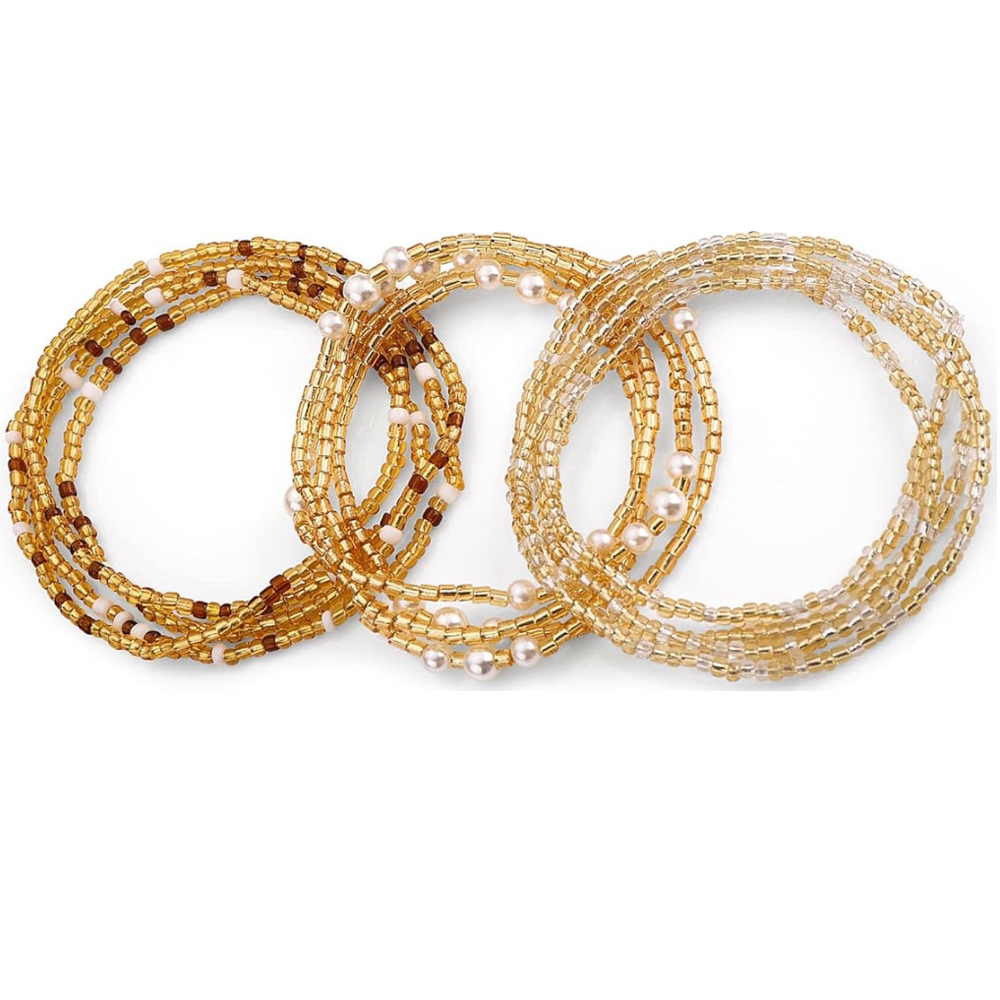 Body Jewelry Sale - 女性用ウエストビーズ、ベリーチェーン、伸縮性のあるアフリカ風ウエストチェーンセット、女性用ボディジュエリー、ビキニ、サマージュエリーチェーン