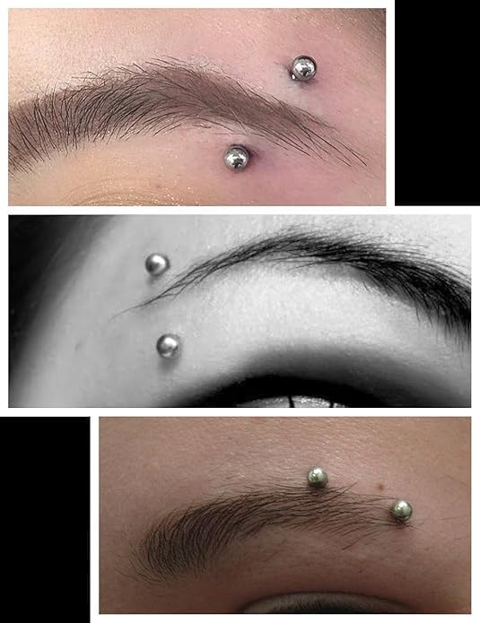 32個セット サージカルスチール製 カーブバーベル 小さな眉 - Eyebrow Curved Barbell のレビューと価格