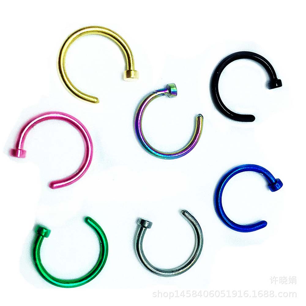 10個シンプルな耳リング販売サージカルステンレスフェイクピア - Body Jewelry On Sale のレビューと価格