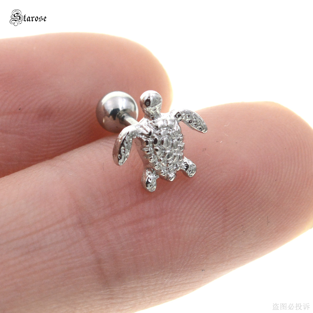 スタローズ-イヤリング,1.0x6mm,2個,ウミガメ,ヘリ - Body Jewelry Ear Plugs のレビューと価格