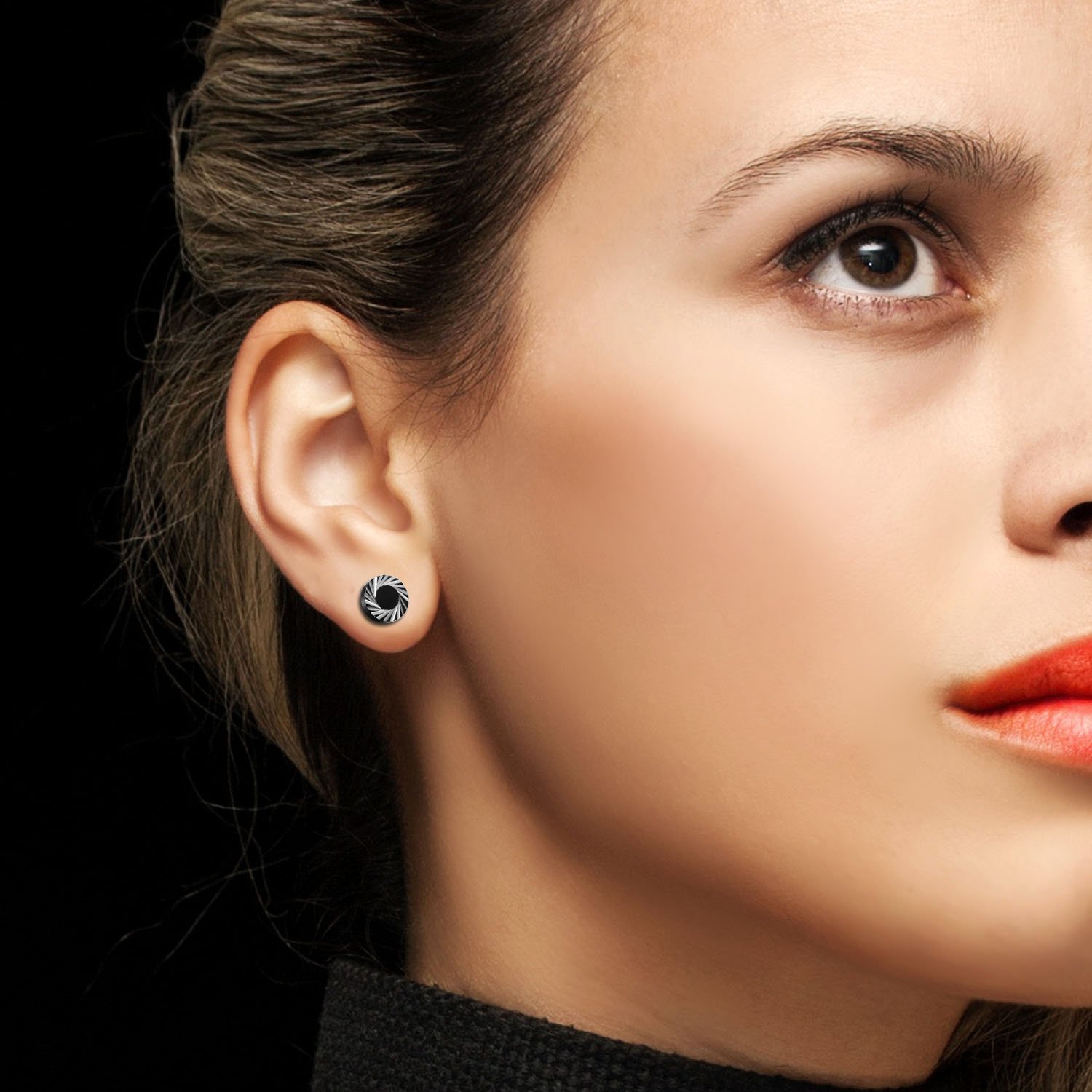 2 個/6 個ブラックステンレス鋼メンズレディース五角形スタ - Body Jewelry Ear Plugs のレビューと価格