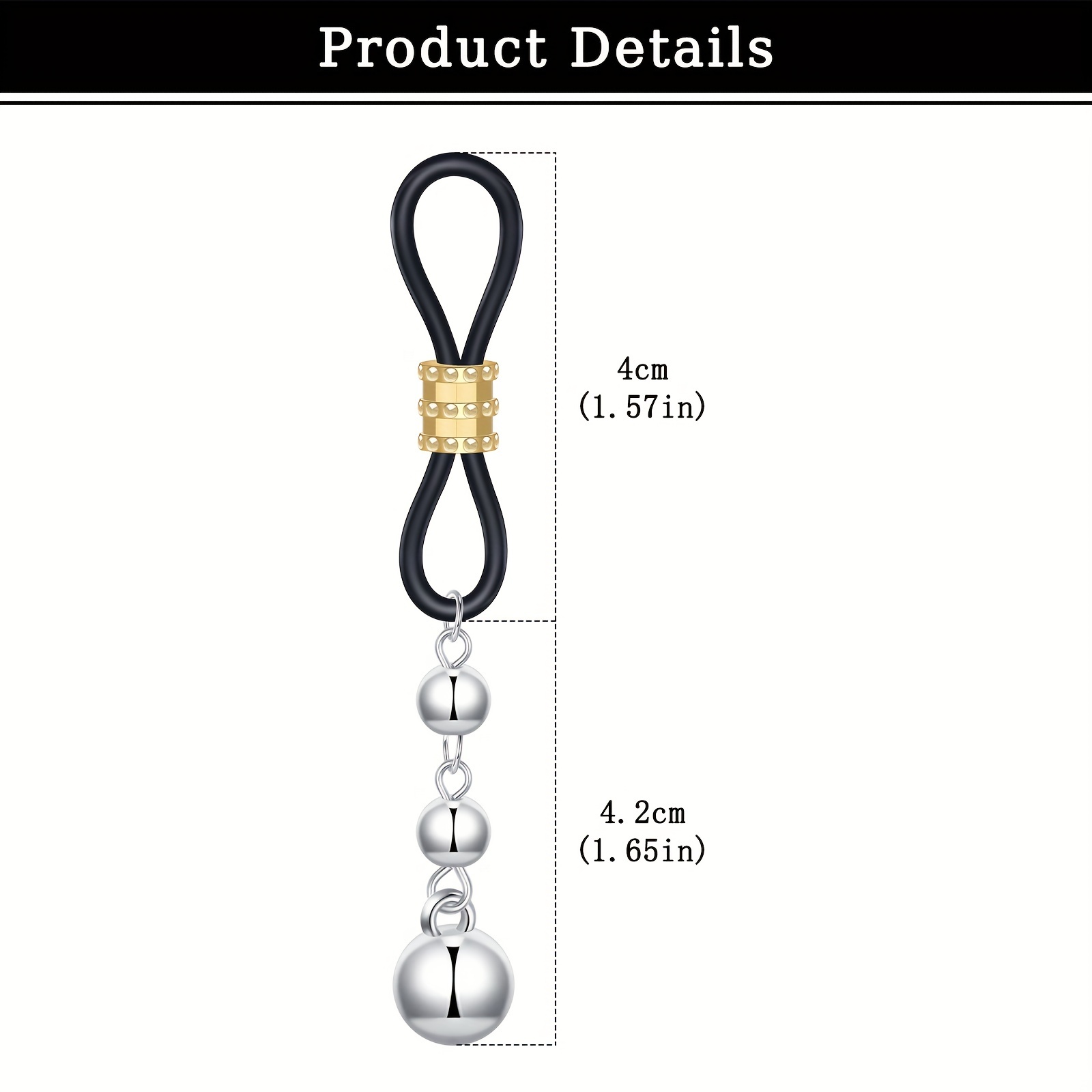ステンレス製の偽の乳首ピアス,ボタン,花,ベル,ボールチェー - Body Jewelry Nipple Chain のレビューと価格