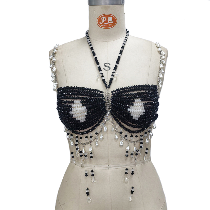 手作り女性用クリスタルボディチェーンビキニジュエリーカバーア - Body Jewelry Nipple Chain のレビューと価格