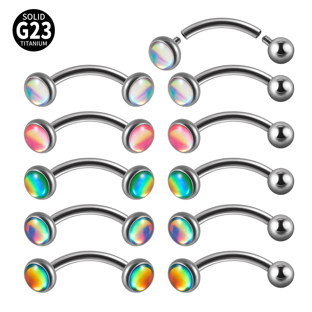 スネークピアス,キュービックジルコニア,16g,1ピース,ジ - Eyebrow Curved Barbell のレビューと価格