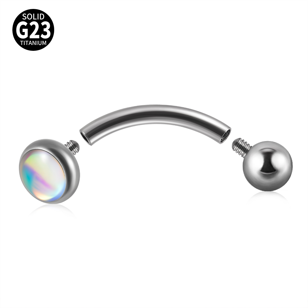 スネークピアス,キュービックジルコニア,16g,1ピース,ジ - Eyebrow Curved Barbell のレビューと価格