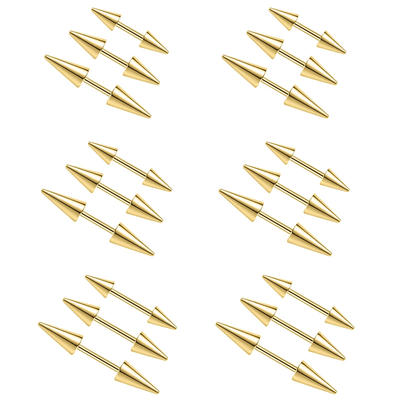 2点16 G釘眉穿孔ジュエリーアークバーベル垂直舌唇リング釘 - Eyebrow Curved Barbell のレビューと価格