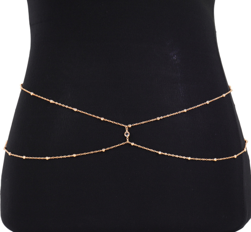 女性用パールベリーチェーン,ビーチジュエリー,メタル,アクセ - Body Jewelry Sale のレビューと価格