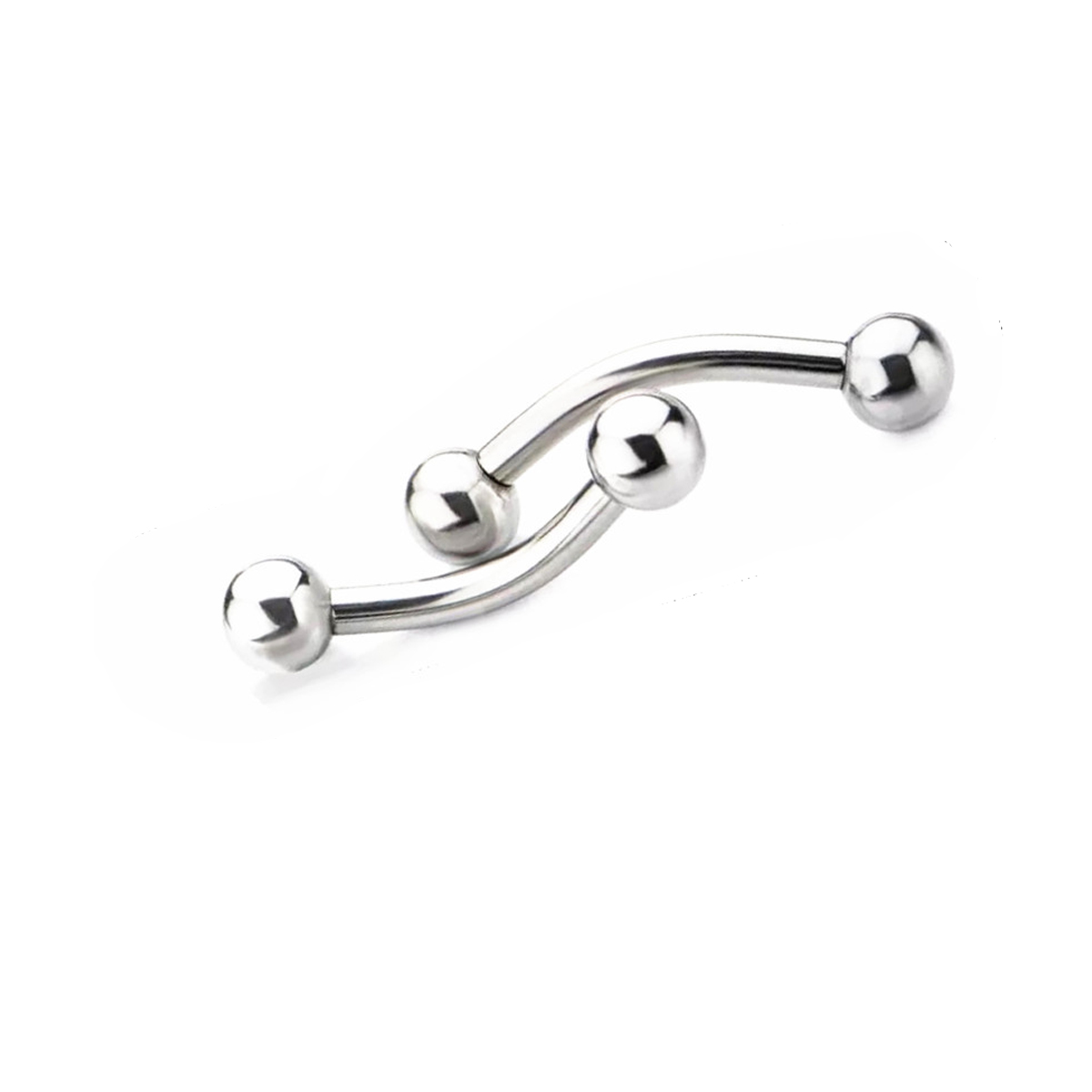 10個 ASTM F136 チタン 14G 16G カーブバ - Eyebrow Curved Barbell のレビューと価格