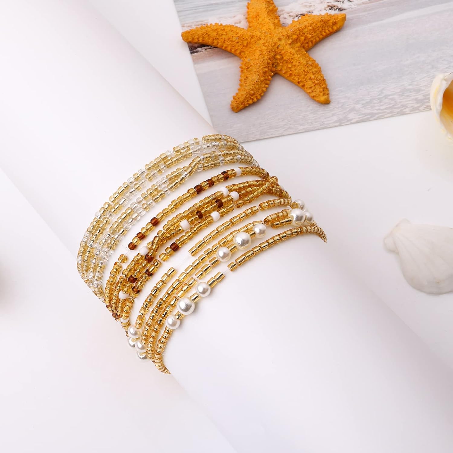 女性用ウエストビーズ、ベリーチェーン、伸縮性のあるアフリカ風 - Body Jewelry Sale のレビューと価格