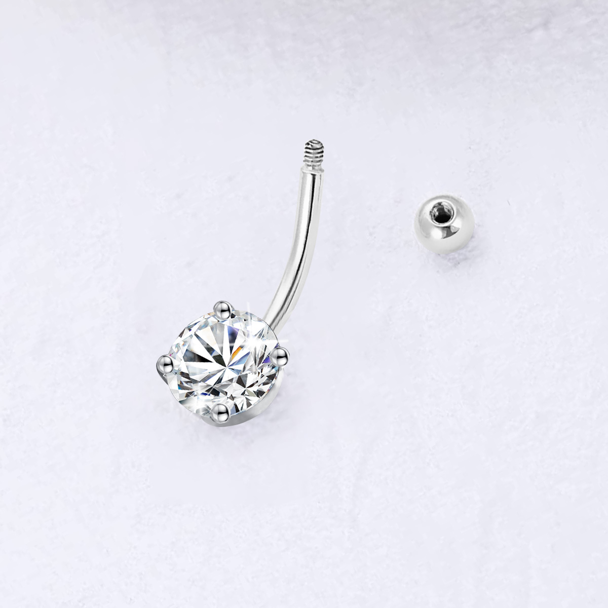 Szjinao 0.3ct に 3ct モアッサナイトへそピ - Body Jewelry On Sale のレビューと価格