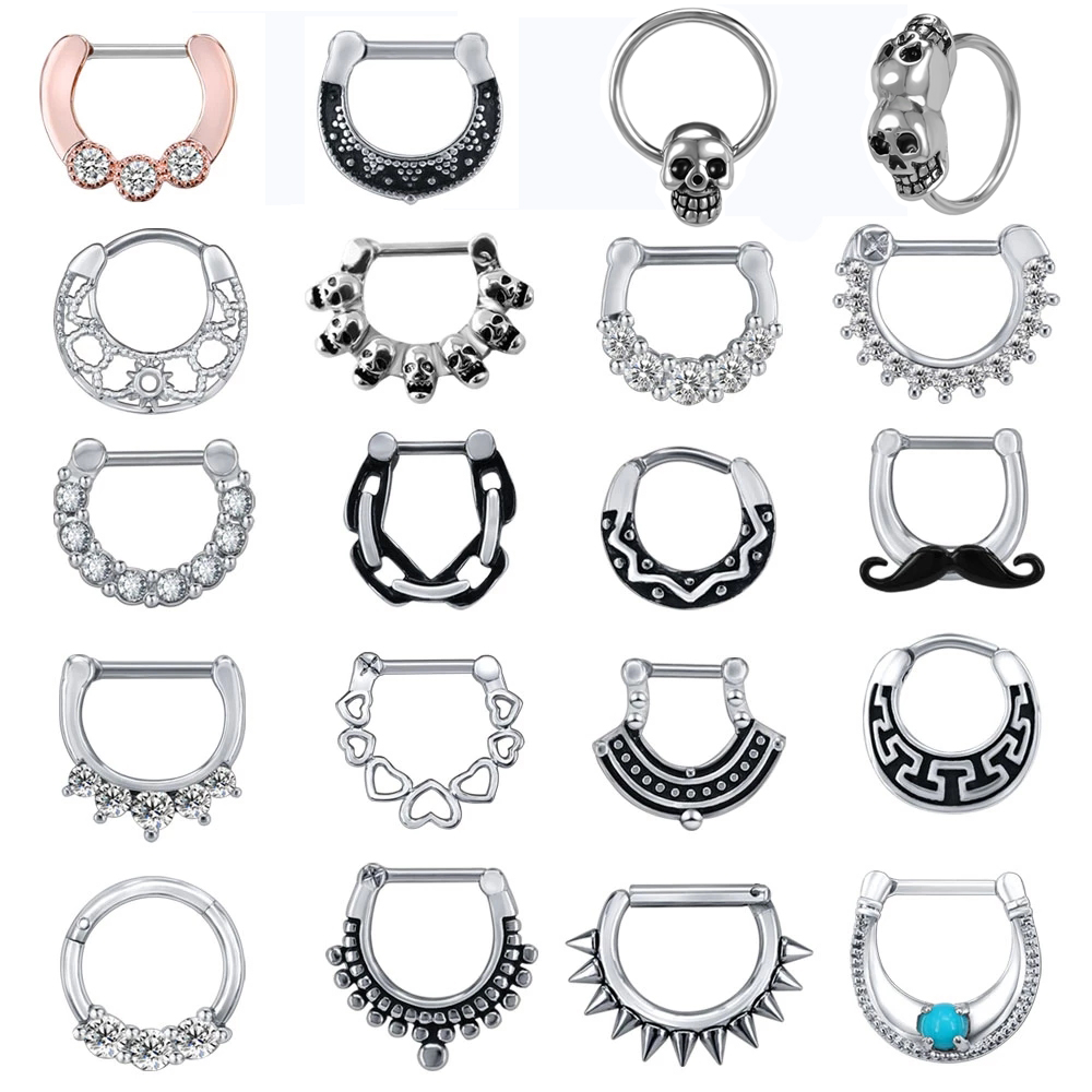 Zs-外科用鋼の耳のピアス,女性用の歯科用リング16g,クリ - Body Jewelry Indian のレビューと価格