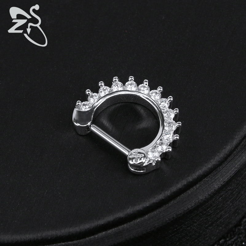 Zs-外科用鋼の耳のピアス,女性用の歯科用リング16g,クリ - Body Jewelry Indian のレビューと価格