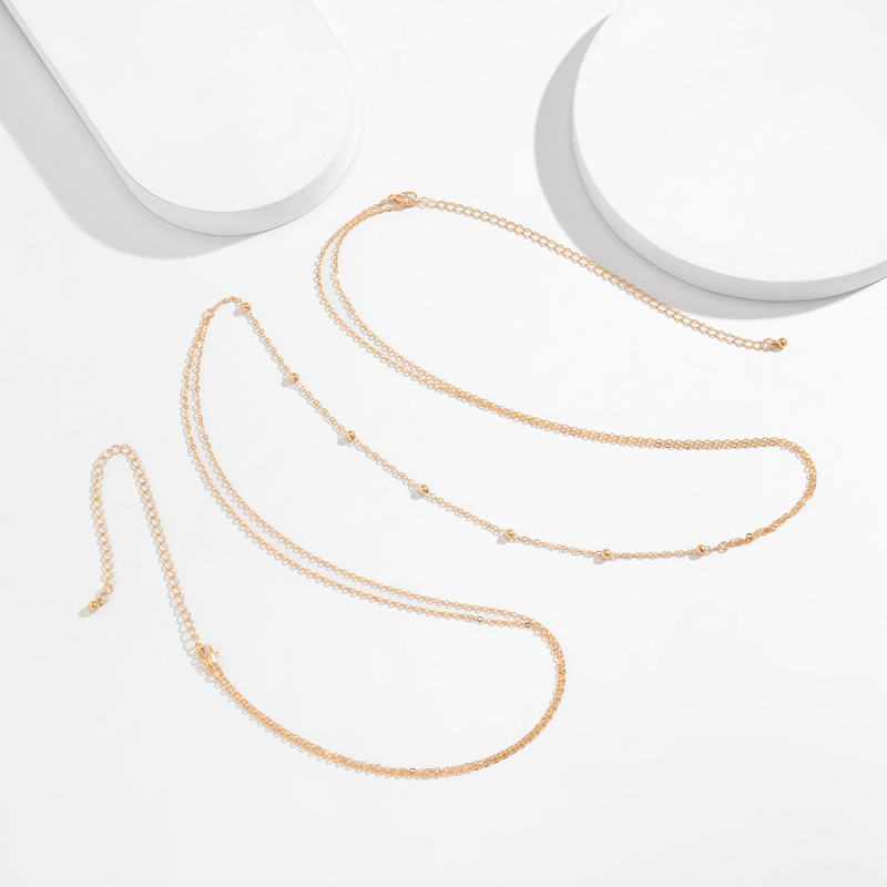 シンプルなクロスチェスト胸腹ボディチェーンネックレス女性用ウ - Body Jewelry Sale のレビューと価格