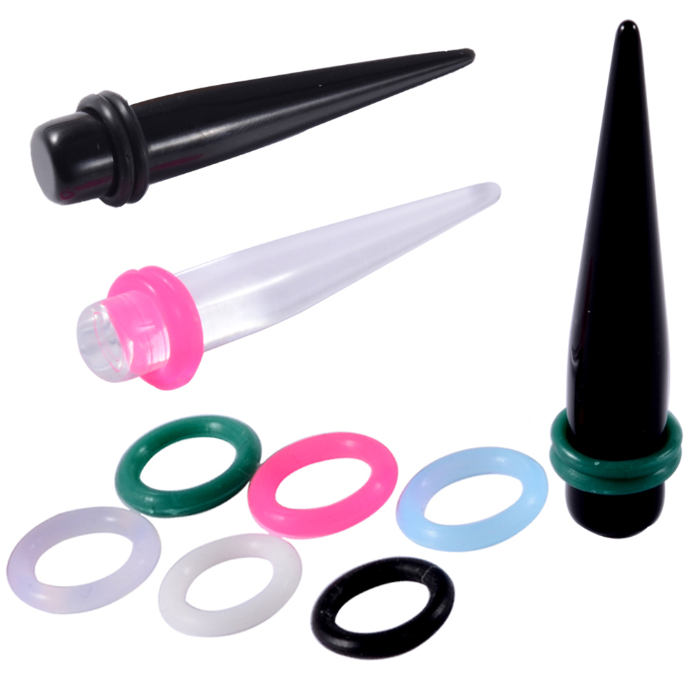 ゴム耳栓,1mm〜22mmの20個のセット - Body Jewelry Ear Plugs のレビューと価格
