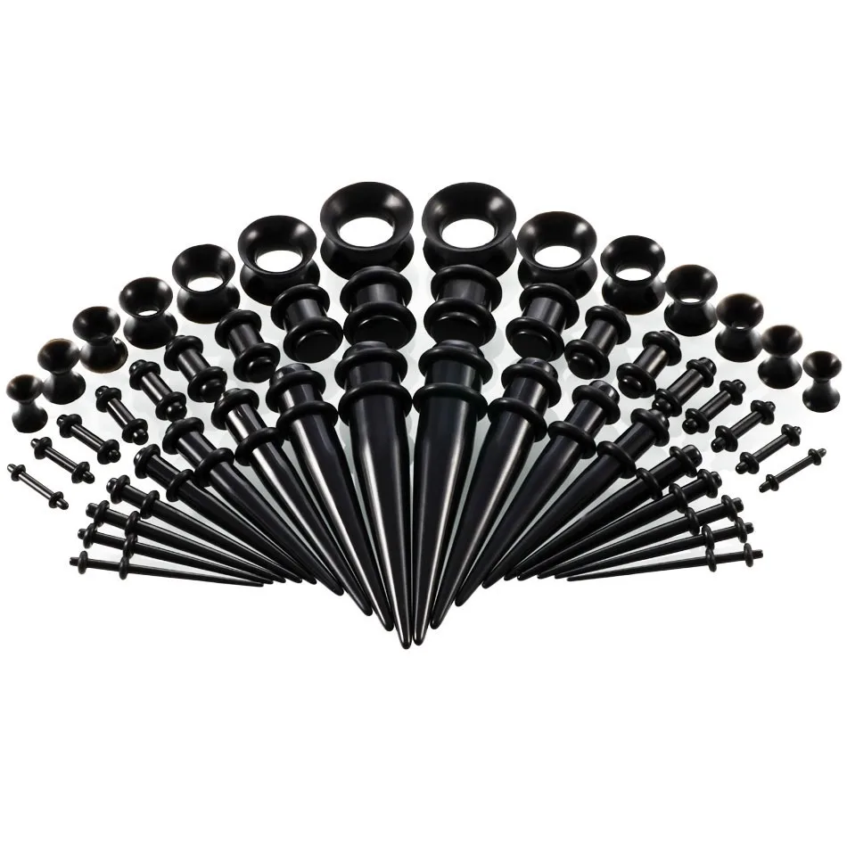 アクリル耳ストレッチキット,36個,50個セット,テーパード - Body Jewelry Ear Plugs のレビューと価格
